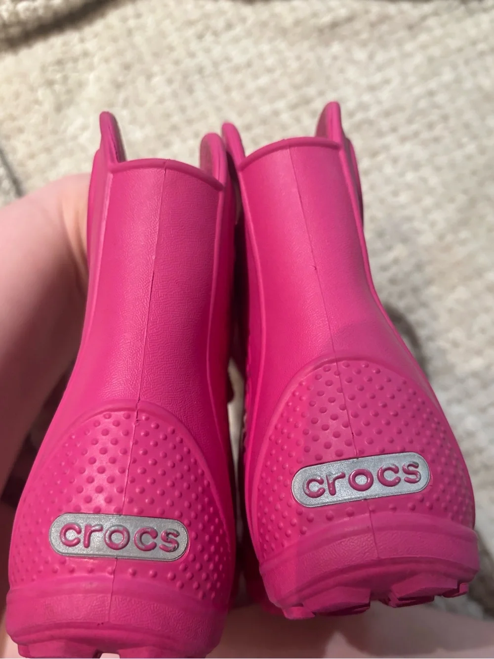 Crocs Toddler Handle it Rainboots in Pink Crush size Child 6 Like New